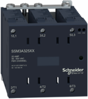 Solid State Relay, 25A, 90-140V AC Input, 48-600V AC Output