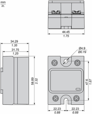 Harmony Solid State Relay 50A, Panel Mount, Zero Voltage Switching