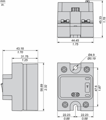 Harmony Solid State Relay 75 A Zero Voltage Switching DIN Rail Mount