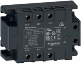 three phase relay, Harmony Solid State Relays, 50A, panel mount, zero voltage switching, thermal pad, input 4 to 32V DC, output 42 to 660V AC
