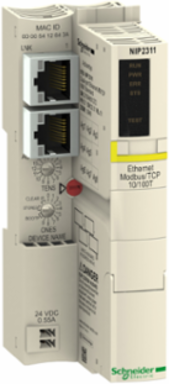 Modicon STB Network Interface Module, 24V DC, Ethernet Modbus TCP/IP