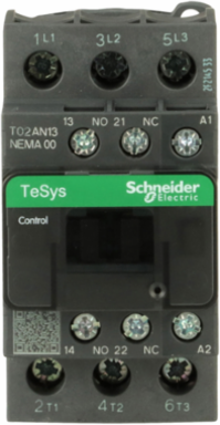 TeSys N Non-Reversing Contactor, 3P, NEMA Size 00, 9A, 2HP at 460VAC