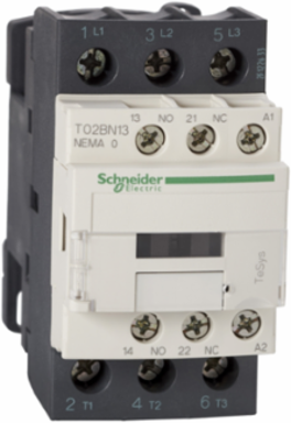 TeSys N Size 1 NEMA Contactor, 27A, 10HP, 24VAC, 3 Pole