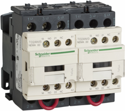TeSys N Reversing Contactor 3P 27A 10HP 120VAC Coil NEMA 1