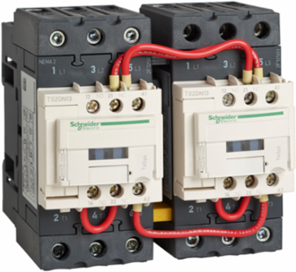 TeSys N Reversing Contactor 3P 45A 25HP 120VAC Coil NEMA Size 2