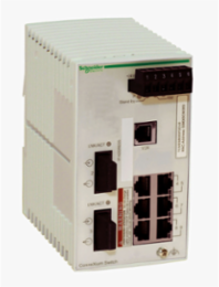 Modicon Managed Network Switch 6 Ports Copper 2 Ports Fiber Optic