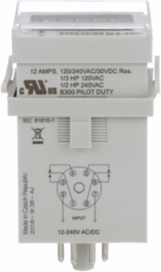 Time delay relay, Harmony SE Relays, DPDT, 100ms to 9990hours, 7time scales, 3 functions, socket compatible, 12A, 12...240V AC/DC
