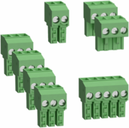 Modicon M172 Terminal Block, 7 I/O, 70 mm Height, Green