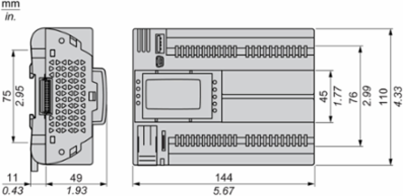 Controller, Modicon M171/M172/M173, performance, display, 28 IO, Ethernet, Modbus