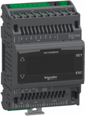 Controller, Modicon M171/M172/M173, optimized display, 22 IO, 2 RS485