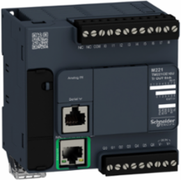 Modicon M221 Logic Controller, 16 I/O, Ethernet, Transistor Outputs