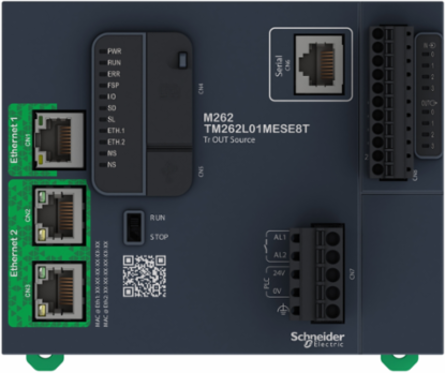logic controller, Modicon M262, 5ns per instruction, optimized Ethernet