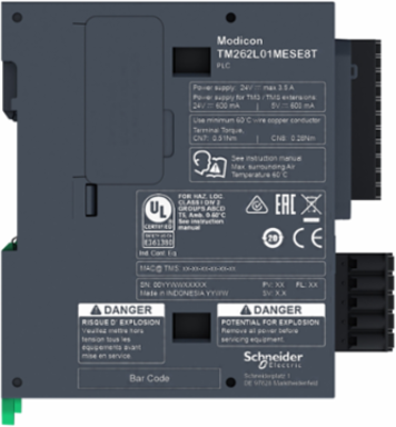 logic controller, Modicon M262, 5ns per instruction, optimized Ethernet