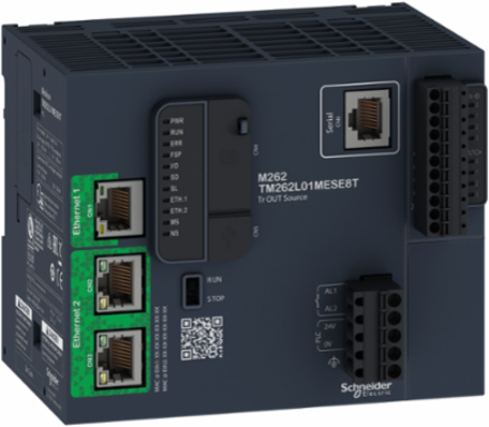 logic controller, Modicon M262, 5ns per instruction, optimized Ethernet