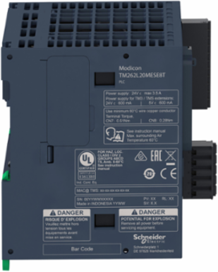 Modicon M262 Logic Controller, 125mm Wide, 4 Fast Inputs/Outputs