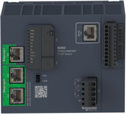 Modicon M262 Logic Controller, 125mm Wide, 4 Fast Inputs/Outputs