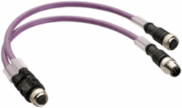 CANopen Bus Cable with 2 x M12 Connectors, 0.031 kg