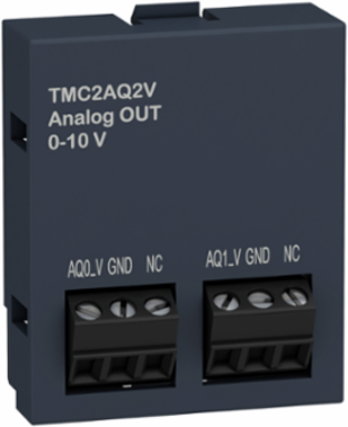 Modicon M221 Analogue Output Cartridge, 2 Voltage Outputs 0-10V, 12 Bit Resolution