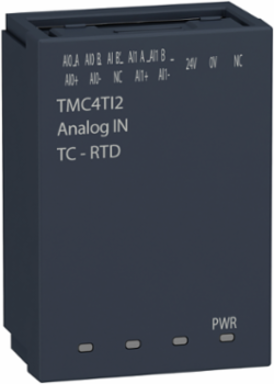 Analogue Input Cartridge for Modicon M241 - 2 Temperature Inputs, 14-Bit Resolution