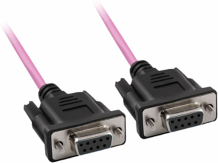 CANopen Cordset - 1 Meter, IP20, UL, 2 Female Sub-D9 Connectors