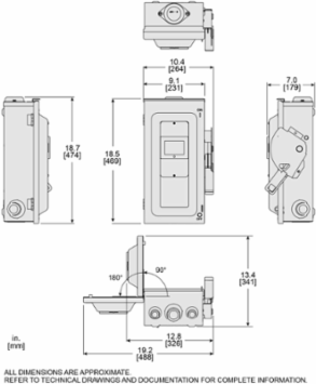 Heavy Duty Safety Switch, 600V, 60A, 3-Pole, NEMA 3R