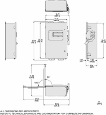 Heavy Duty Safety Switch, 200A, 600V, 3-Pole, NEMA 4X