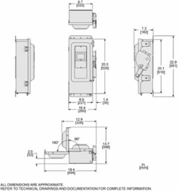 Heavy Duty Safety Switch, 100A, 600V, 3 Pole, NEMA 12, 9 kg