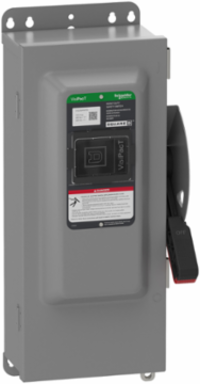 Heavy Duty Safety Switch, 100A, 600V, 3 Pole, NEMA 12, 9 kg