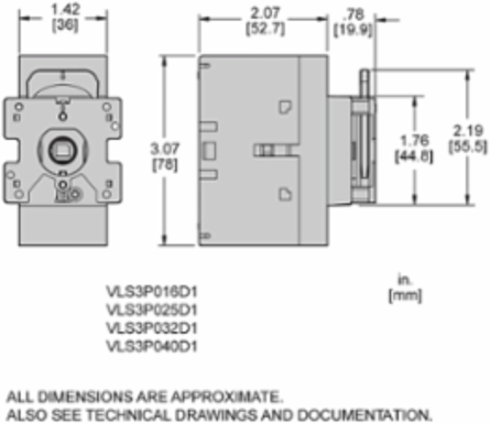 TeSys VLS Disconnect Switch 16A 3-Pole 10HP 5kA SCCR Size 1 Door Mount