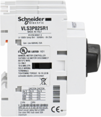 TeSys VLS Disconnect Switch 25A 15HP 480VAC 3 Poles DIN Rail Mount