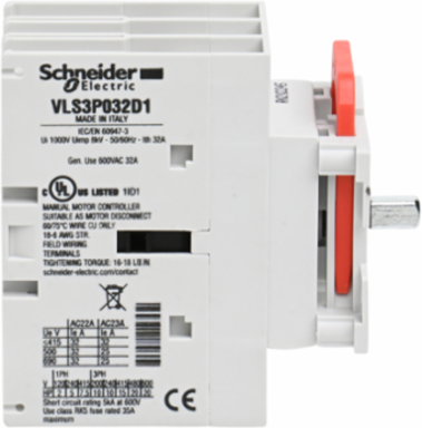 TeSys VLS Disconnect Switch, 32A, 20HP, Door Mount, Size 1