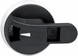 Disconnect switch, TeSys VLS, pistol grip handle, 70 mm diameter, screw mounting, black handle, 7 mm shaft, defeatable