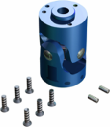 Plastic Lower Universal Joint for Delta Robots with Fasteners