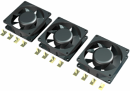 Fan with Clamping Fixtures, 80 x 25 mm, 24 V, Set of 3