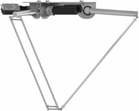 Delta 3 robot; P6; 3 to 5 axis; 10 kg permissible load(15 kg with restrictions); 0 to 1600 mm working envelop