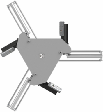 Delta 3 robot; P6; 3 to 5 axis; 10 kg permissible load(15 kg with restrictions); 0 to 1600 mm working envelop
