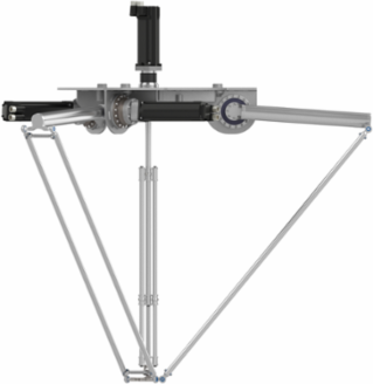 Delta 3 robot; P6; 3 to 4 axis; 10 kg permissible load(15 kg with restrictions); 0 to 1600 mm working envelop
