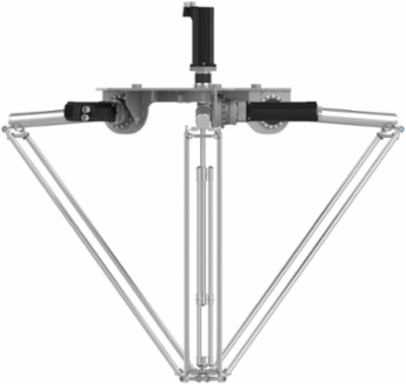 Delta 3 robot; P6; 3 to 4 axis; 10 kg permissible load(15 kg with restrictions); 0 to 1600 mm working envelop