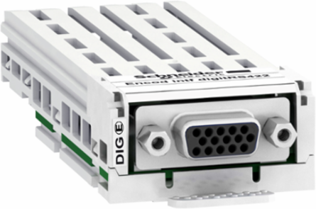 Digital Encoder Interface Module for Altivar Drives, 1 Female High Density SUB-D 15 Connector, 5-24V, RS422