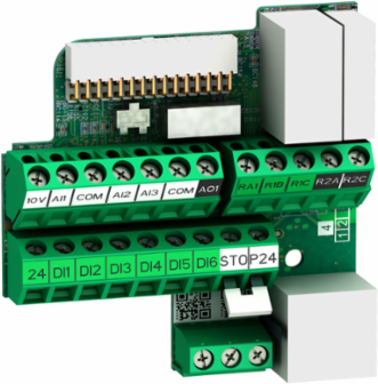 Altivar Machine Control I/O Card with 4 Analog Inputs, 2 Relay Outputs, 6 Logic Inputs