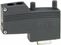 CANopen Female SUB-D9 Connector with IP20 Protection and 180° Cable Outlet