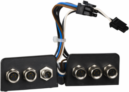 M8 Connector Insert, 4 Female for I/O + 2 Male for Safe Torque Off