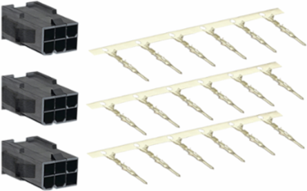 Motor Power Connector Kit for Lexium 28, 3 Connectors, Compatible with BCH2 40/60/80 mm