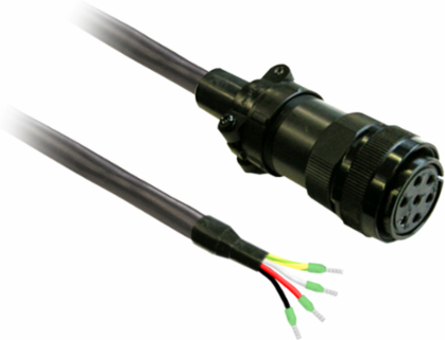 3m Shielded Power Cable 4x 6mm² with BCH2 MIL Connector