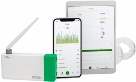 Wiser Energy Monitoring Unit, 5.4 Inch Width, Wireless Zigbee, Compatible with Hub Gen 2