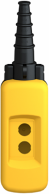 Harmony XAC Empty Pendant Control Station, Yellow, 2 Cut-Outs, IP65, IK08