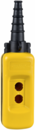 Harmony XAC Empty Pendant Control Station, Yellow, 2 Cut-Outs, IP65, IK08