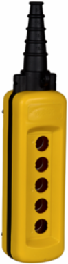Harmony XAC Pendant Control Station, Yellow, 5 Cut-Outs, IP65