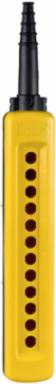 Harmony XAC Empty Pendant Control Station with 12 Cut-Outs, IP65, Yellow
