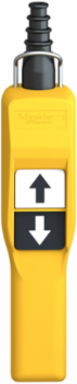 Harmony XAC Pendant Control Station, Yellow, Pistol Grip, 2 Push Buttons, IP65